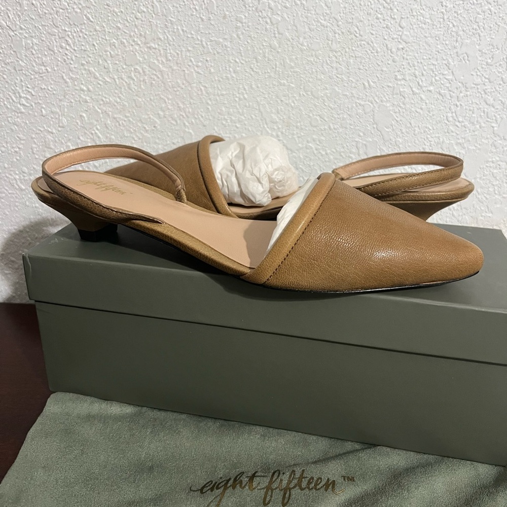 Seychelles Eight Fifteen Treehouse Heel Size 7.5 Light Tan Leather